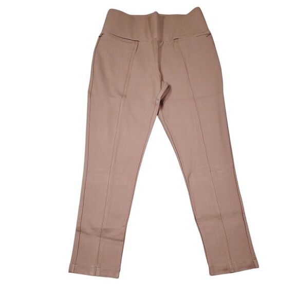 Betabrand Medium Short Petite Tan Power Down Pants Skinny Yoga Gym Brown Pull On - Picture 1 of 8